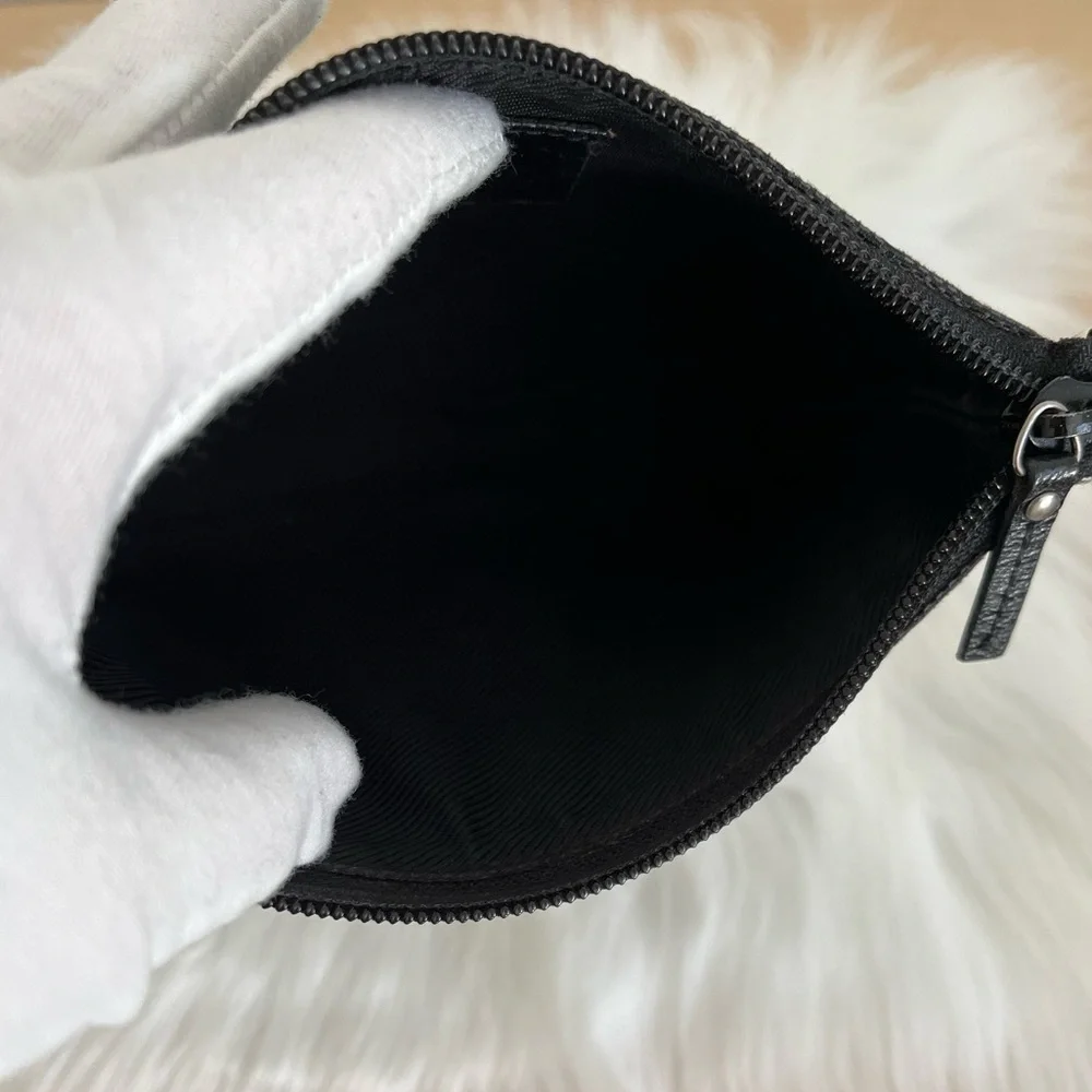 Gucci GG Black Monogram Cosmetic Pouch Italy